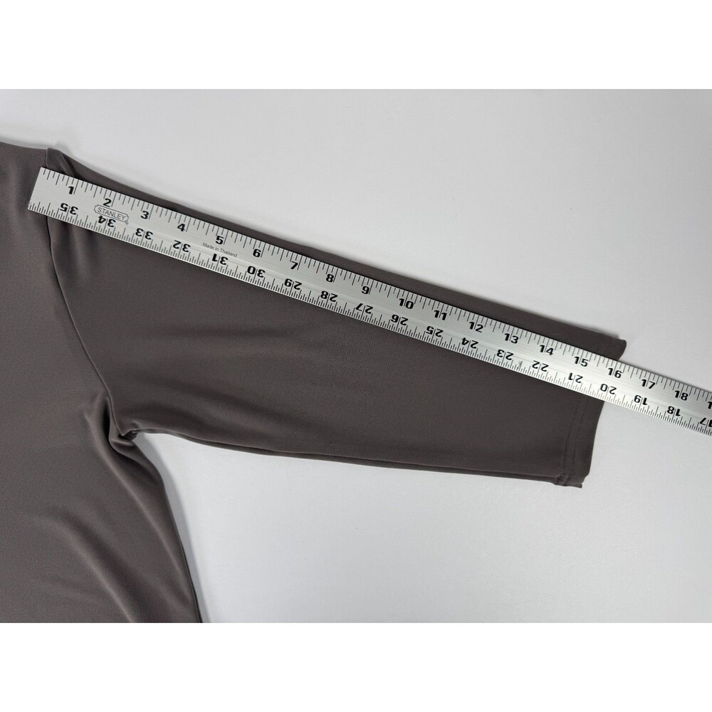 Sympli Top Womens 10‎ Brown V Neck Stretch Travel Minimalist Made in Canada - Picture 10 of 12